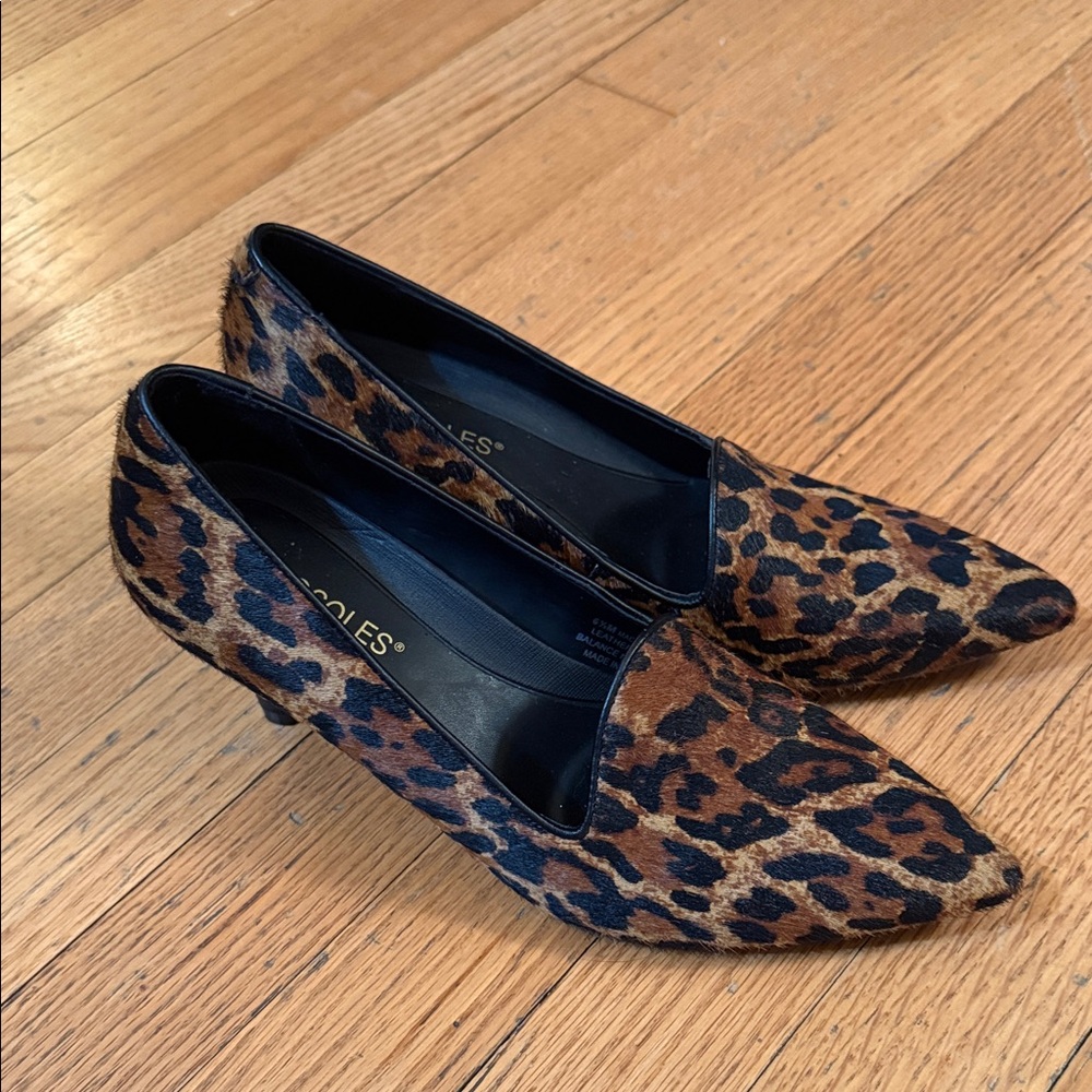 Aerosoles Women's Macrame Leopard Combo 978 Pump Heel Size 6.5